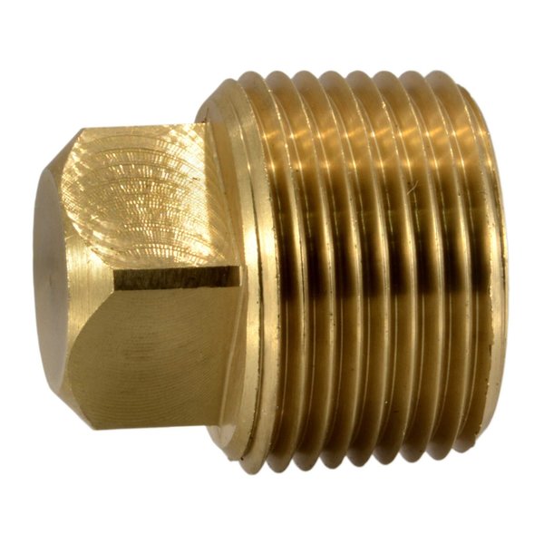 Midwest Fastener 3/4" IP Brass Square Head Plugs 2PK 32612